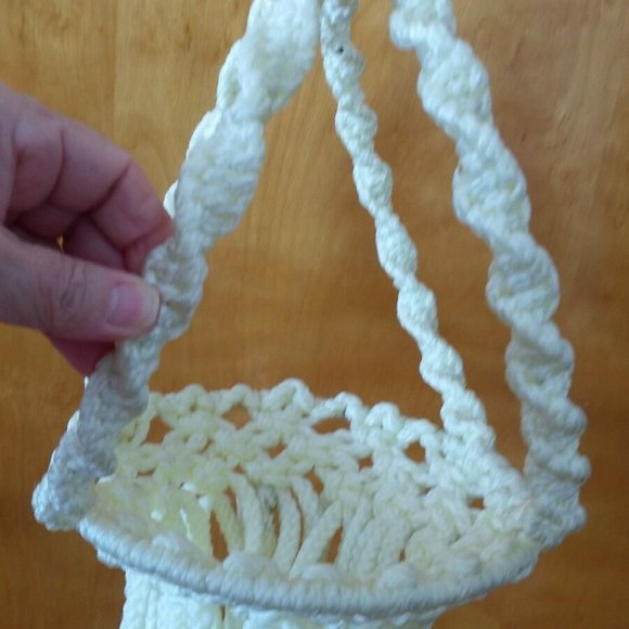 Macrame Plant Hanger 44 inch fits 7 inch Flower Pot Nylon Hanging Flower Holder - Picture 7 of 10